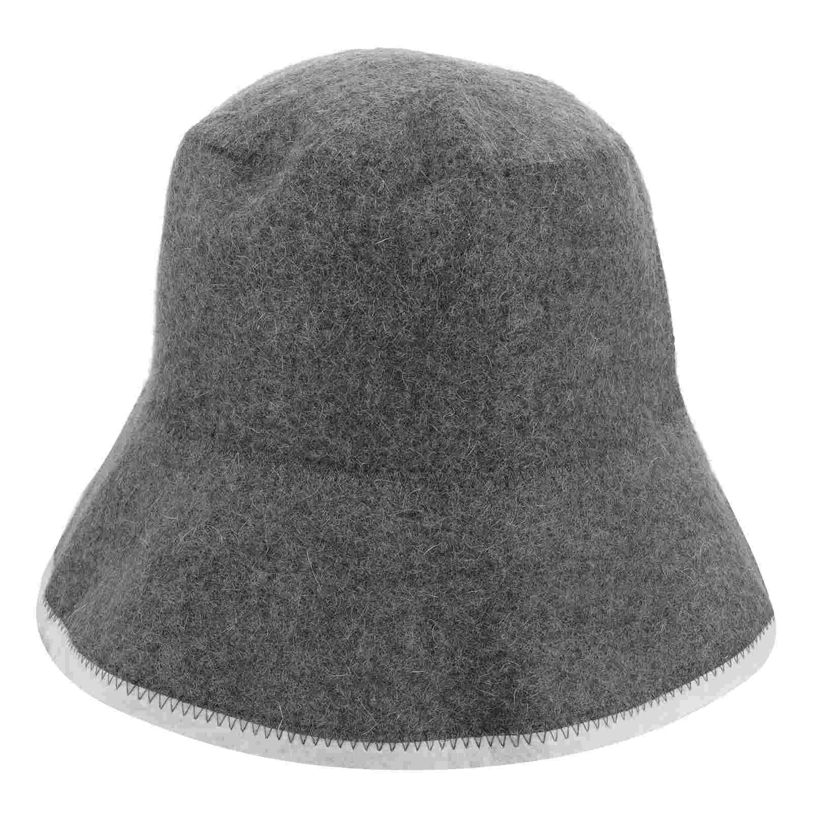 

Thick Sauna Hat Water Absorbent Sauna Hat Breathable Sauna Wool Hat Supple Sauna Hat