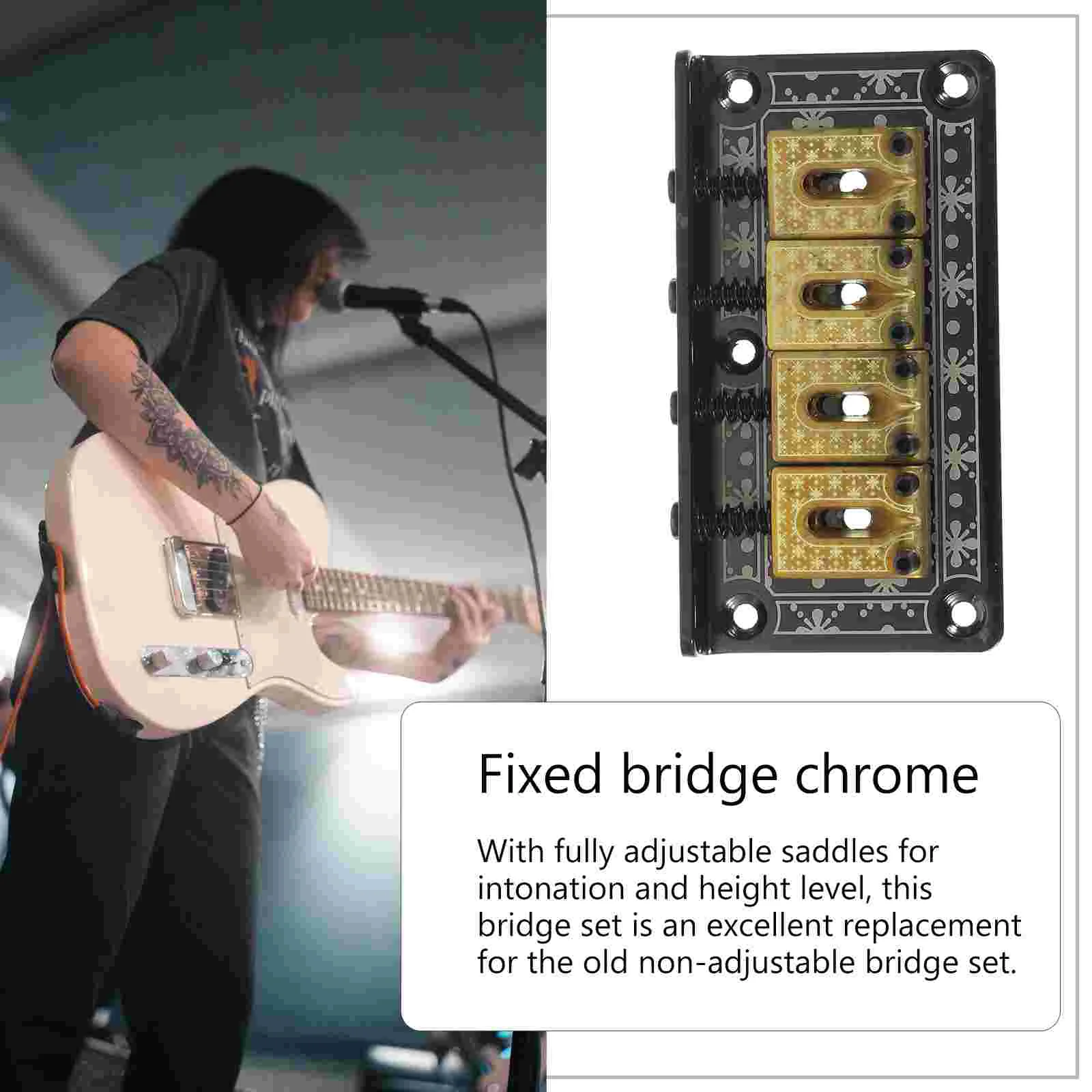 4-струнный винтажный бридж с фиксированным хвостовиком набор мостов винтами и