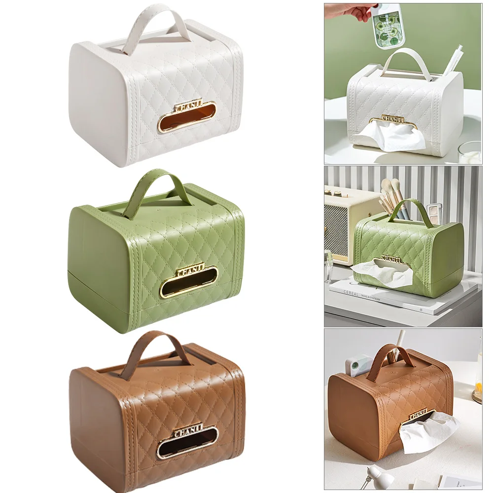 

Handbag-Shaped Tissue Box Toilet Paper Box with Storage Napkin Holder Case Simple Stylish Home Car Tissue Paper Dispenser
