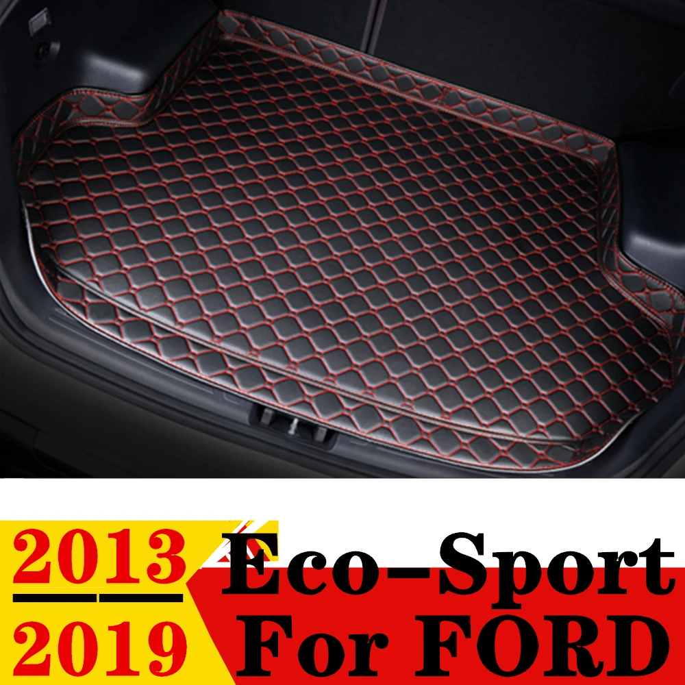 

Коврик для багажника автомобиля FORD Eco-Sport 2013 14-2019, высокая сторона, водонепроницаемая Задняя накладка для груза, коврик, автомобильные аксессуары, подкладка для багажника