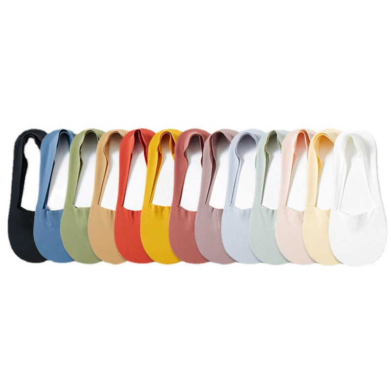 3 Pairs Women Socks High Quality Matching Casual Socks Summer Thin Cotton Bottom Non-slip Invisible Low Short Socks Breathable