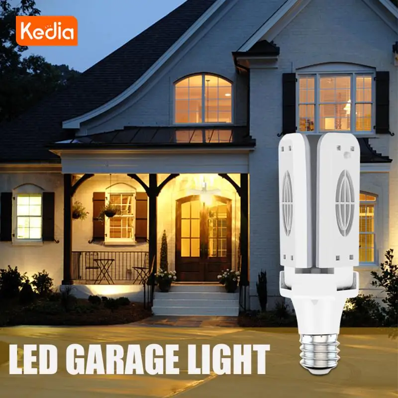 

Kedia 30/40W LED Garage Lights Adjustable Fan Blades Deformable Workshop Warehouse Ceiling Lighting 6500/3000k Foldable Fan Lamp