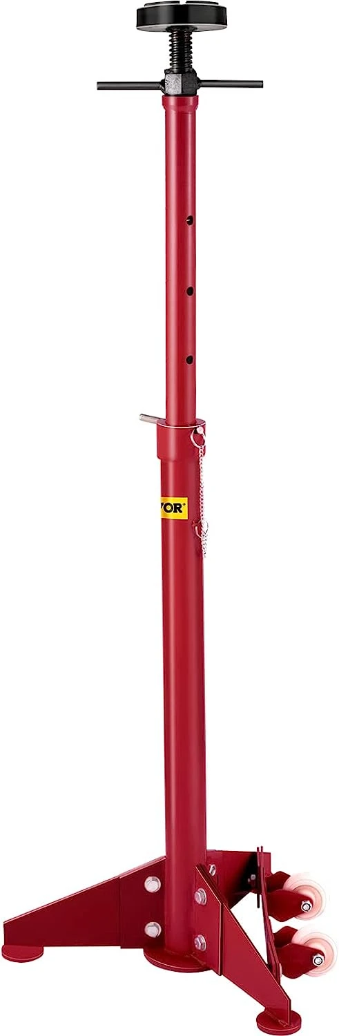 

Stand, 3/4 Ton Capacity Pole Jack, Heavy Duty Jack Stand, Car Support Jack Lifting from 43.3" to 70.9", Triangular Base,