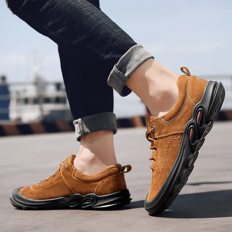 

SOLI2 Spring Leather Breathable Male Shoes Men Casual Shoes Hard-Wearing Men Shoes Fashion Comfortable Men Shoes S11923-S11936