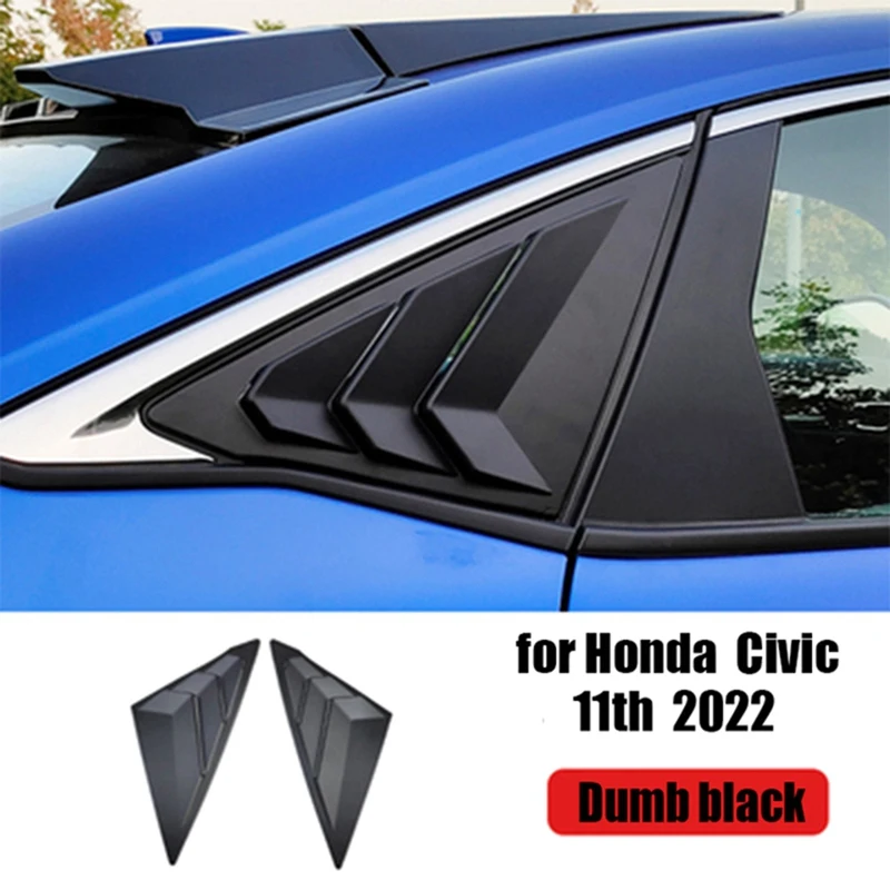

Car Rear Side Window Louvers Blinds Cover Trim for Honda Civic 2022 Accessories