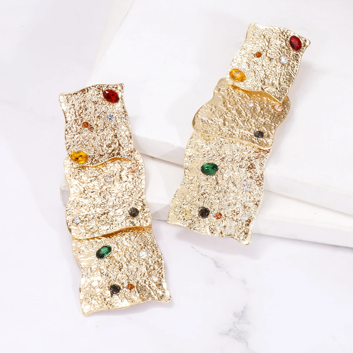 Новинка 2024 винтажные металлические квадратные геометрические длинные висячие