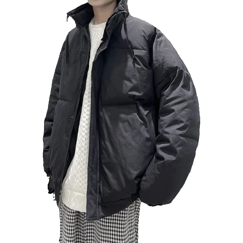 Winter Jacket Men Warm Fashion 3 Colors Casual Thickened Jacket Men Japanese Streetwear Loose Short Coat Mens Large Size M-5XL