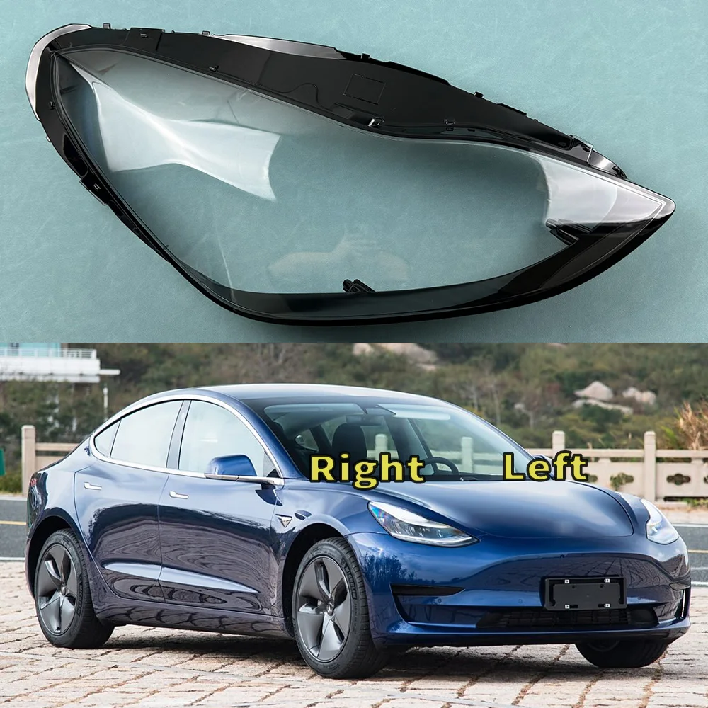 Крышка передней фары совместимая с Tesla Model 3/Y 2019-2022 сменный абажур из прозрачного