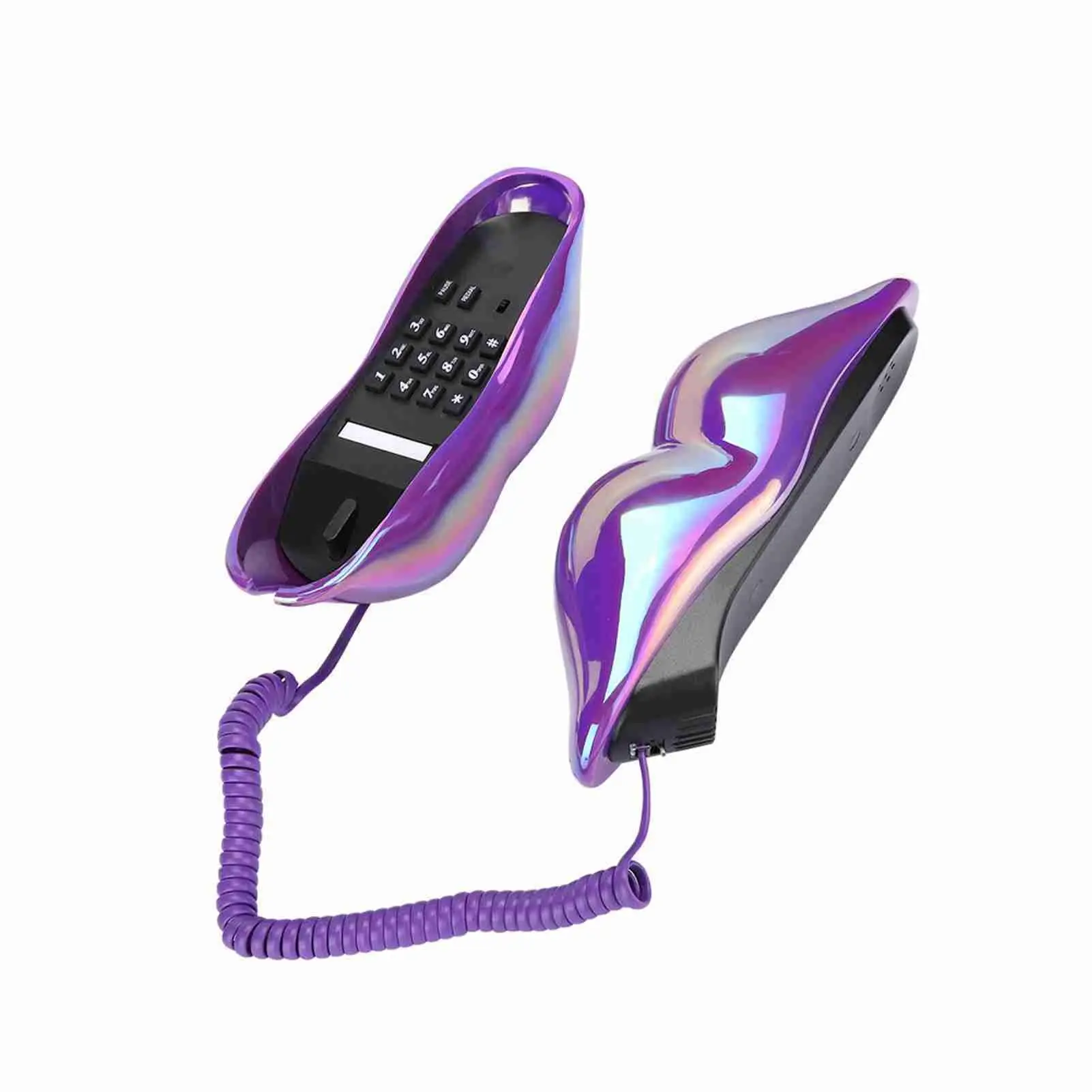 Мини-телефон в форме рта с гальваническим покрытием