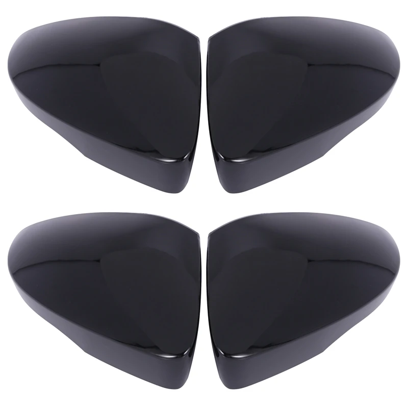 

2 Pair Glossy Black Car Rearview Mirror Covers Side Wing Mirror Caps For Skoda Octavia Mk3 A7 5E 2014-2019 For T-ROC