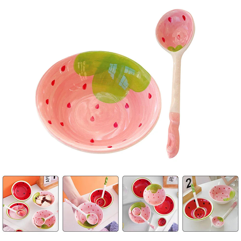 

Pudding Bowls Kids Ramen Bowl Pasta Bowls Poriddge Bowl Ornament Container Cartoon Ceramic Bowl Mixing Bowl Cereal Bowls