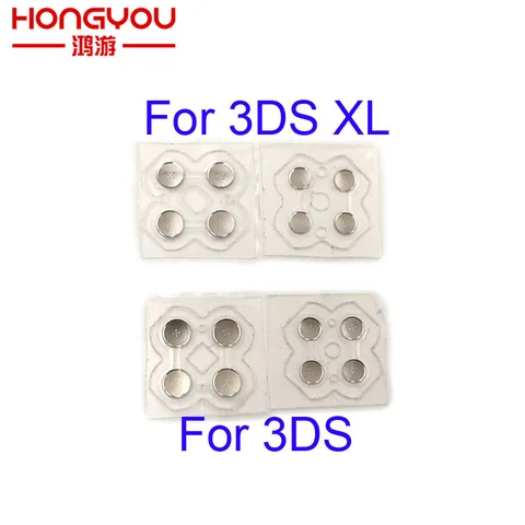 10 пар, крестовой ключ, металлическая проводящая полоса для контроллера 3DS XL LL, D-Pad, купольная застежка, печатная плата, кнопки, проводящая пленка