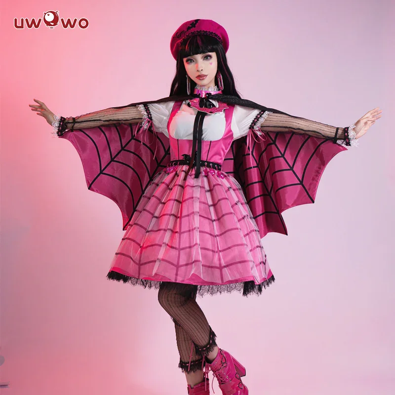 PRE-SALE UWOWO Monster High: Draculaura Cosplay Costume Pink Suit Vampiree Female Little Devil Cosplay Costumes