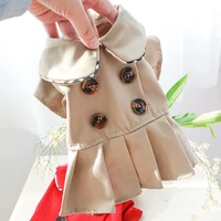 lovely pet dresses doll collar skirt cat clothing cotton spring autumn dogs clothes for small dogs chihuahua cats skirts