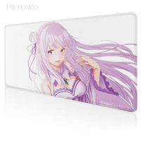 anime girl re zero emilia mouse pad gaming xl new home computer mousepad xxl keyboard pad office soft carpet computer mouse mat