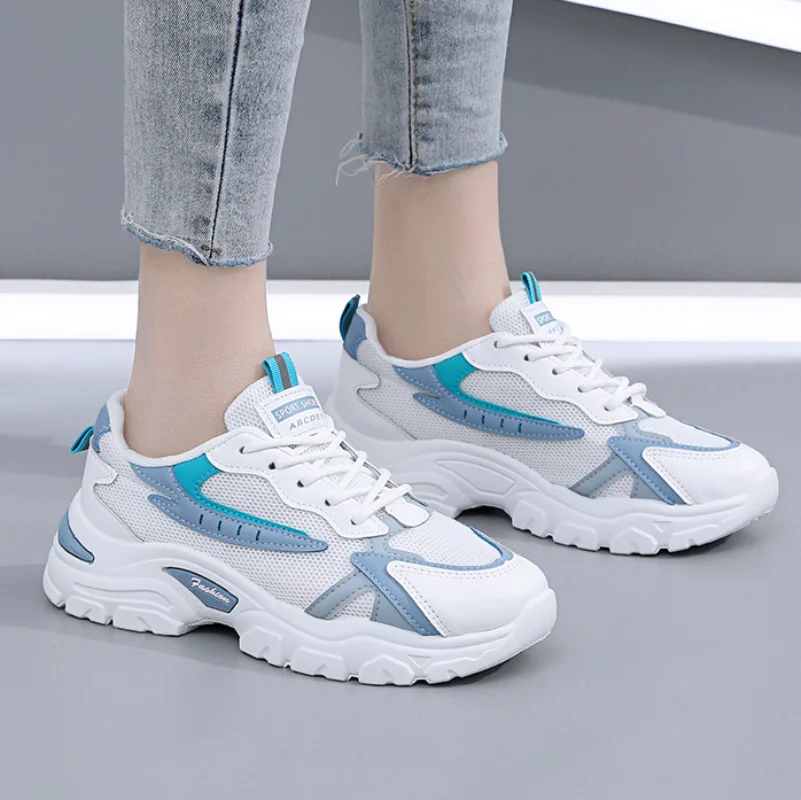 New Arrived Running Shoes Ladies Breathable Sneakers Autumn Light Mesh Low-top Women Sports Shoes Outdoor Lace Up Training Shoe
