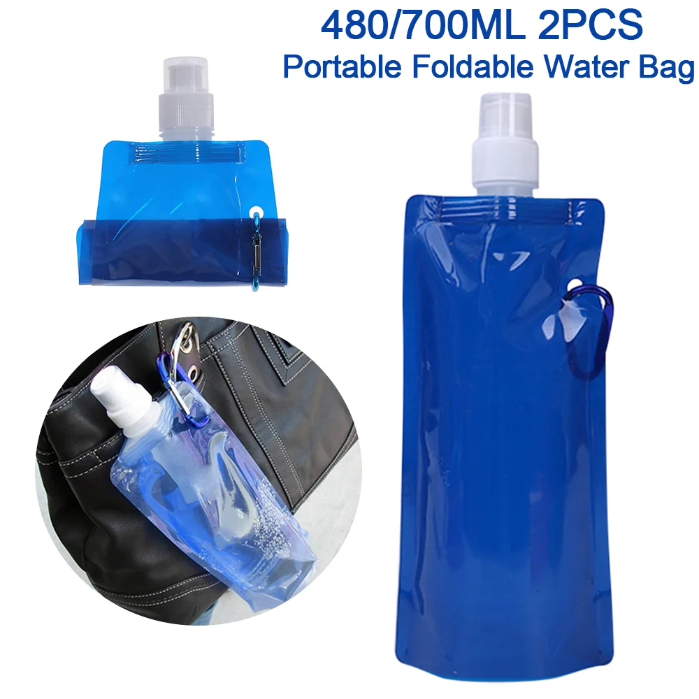 

480/700ML Portable Ultralight Foldable Water Bag Soft Flask Bottle Outdoor Sport Hiking Camping Water Bag Folding Water Bucket