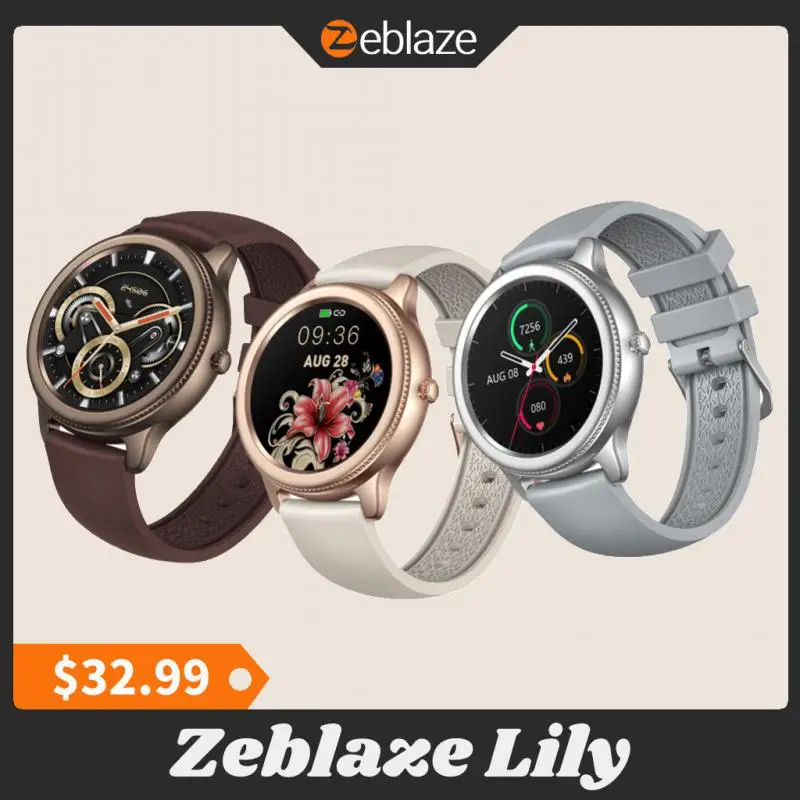 

New Zeblaze Lily Women Smart Watch Metal Case Waterproof Lovely Gift Bracelet For Android IOS Health Monitor Fitness Smartwatch
