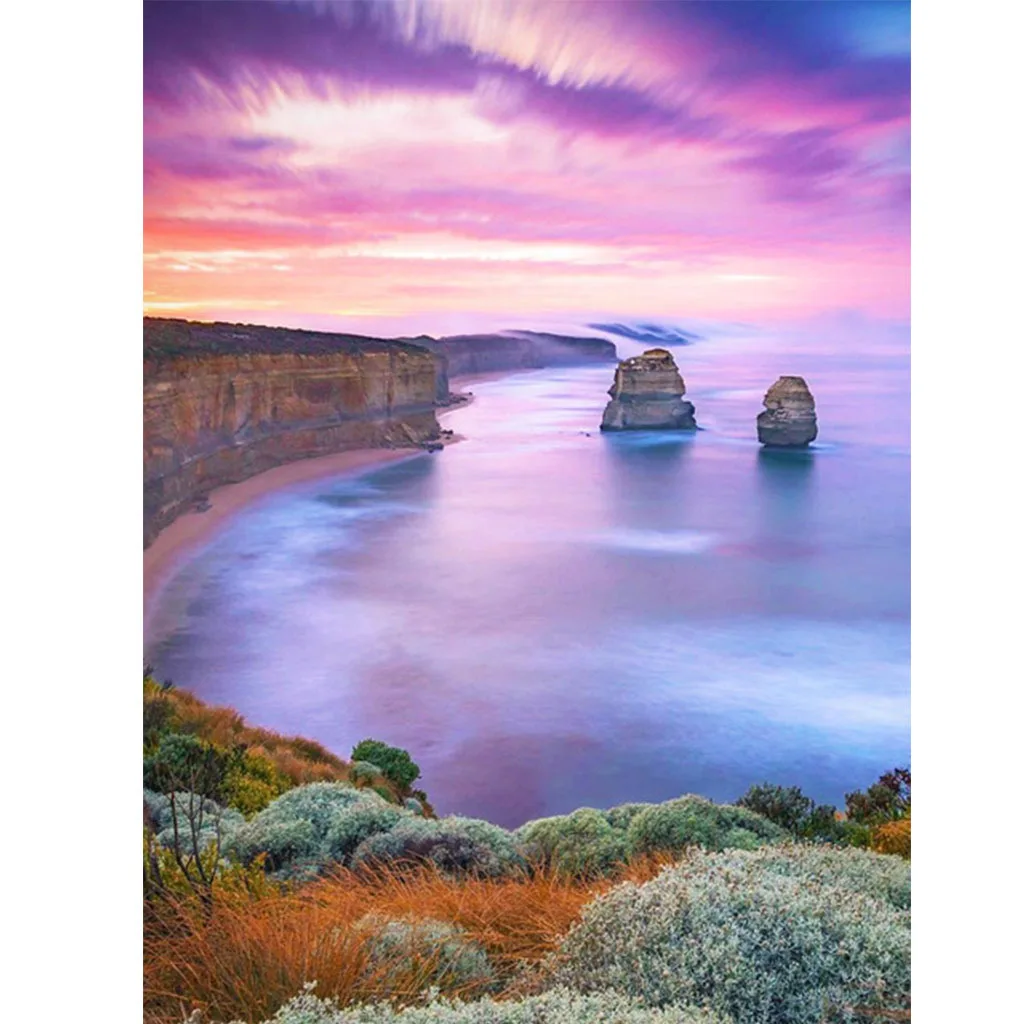 

2595-278.6 digital oil painting moon night scene filling suitable for adults hand-painted suit handicraft design