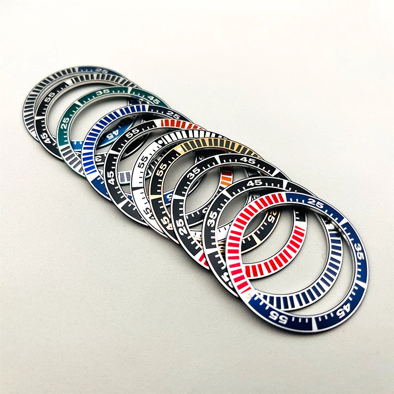 41mm Metal Alloy Watch Bezel Insert Ring Inner Diameter 32mm Fit Seiko Prospex Series New Samurai Men's Watch Cases Repair Parts