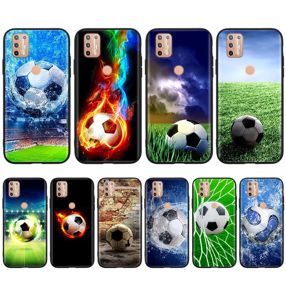 

Football Field Soccer Black Case for Samsung Galaxy A01 A02 A02S M02 M02S A03S A03 Core A13 A33 A53 A73 M21 M31 M51