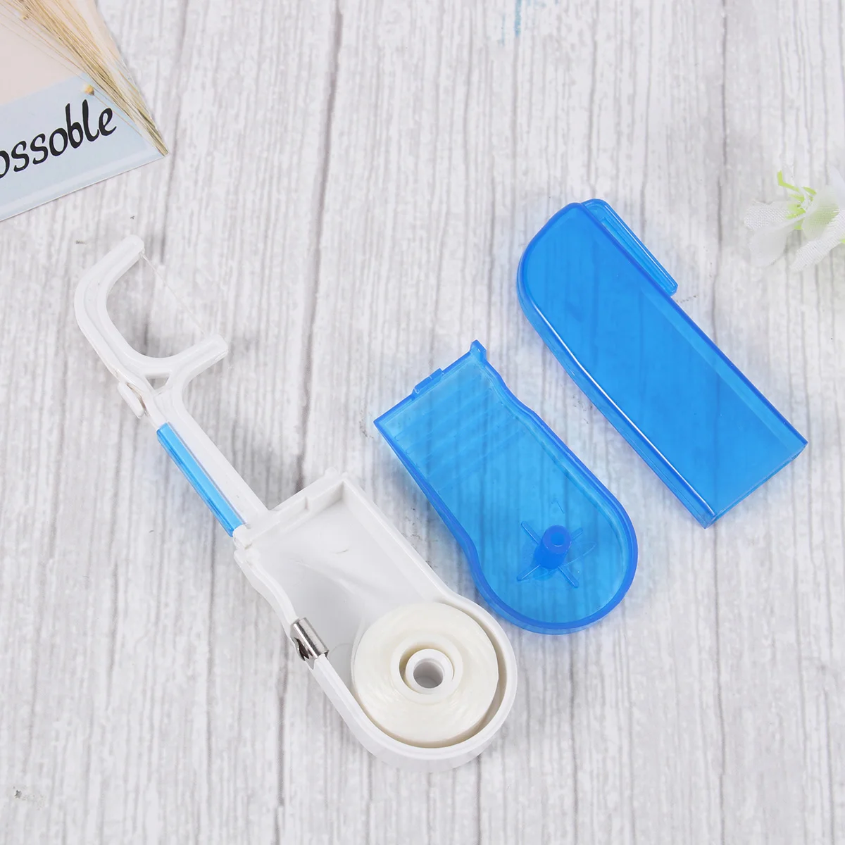 

1PC Replaceable Self- Cut Plastic Handle Portable Replacement Floss Rack for Clean Care