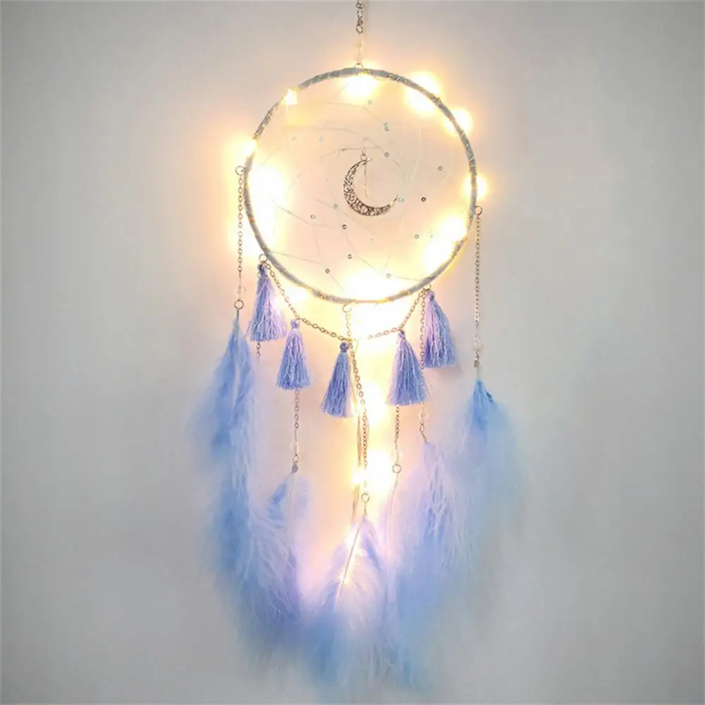 

Wind Chime Girl Catching Dream Net Handmade Dream Catching Lace Wind Chime Hanging Feather Girl Dream Catcher Ins Girl Openwork