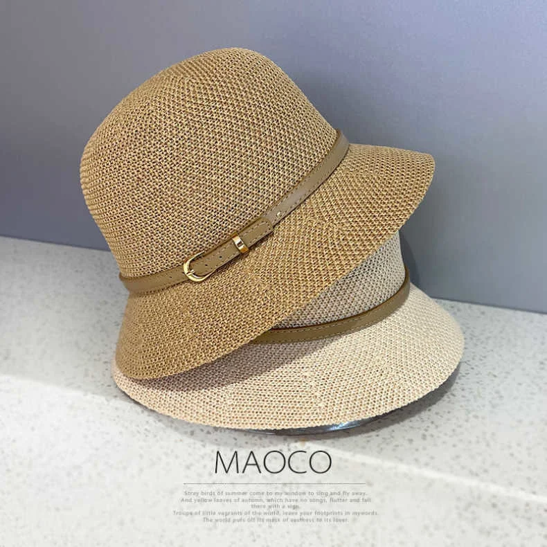 

Korean version of beach sun hat for women, sun shading and sun protection hat trend, elegant outdoor outing, fisherman basin
