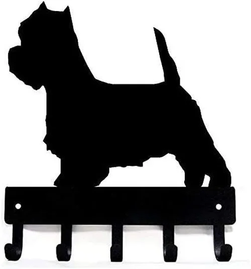 

West Highland Terrier Westie Dog Key Rack Hanger - 6 Inch Wide/ 9 Inch Wide Wall Hook Bathroom Accessories Home Decoration