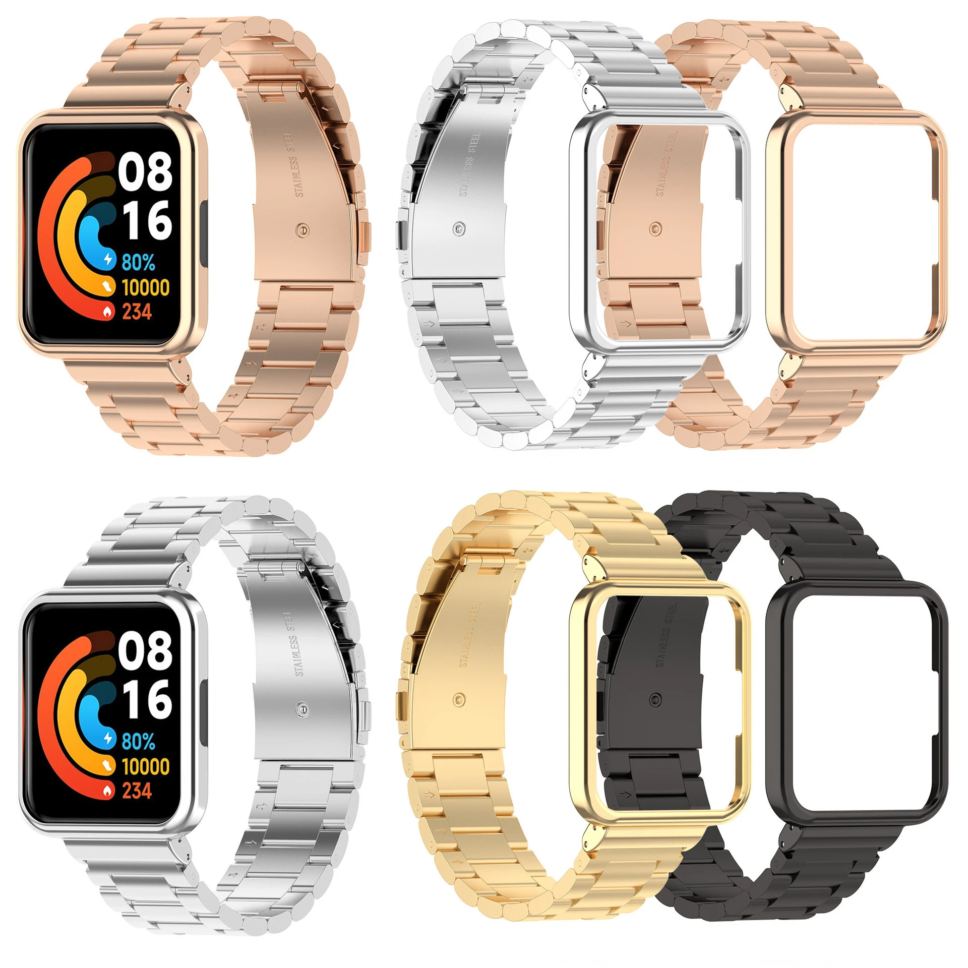 

Металлический ремешок из нержавеющей стали для смарт-часов Redmi Watch 2 Lite