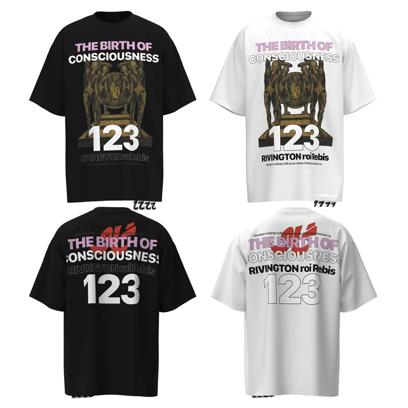 

Summer Oversized RRR-123 Tops Tee Men Women 1:1 Best Quality T-shirts RRR123 23ss Inner Mental World T Shirt