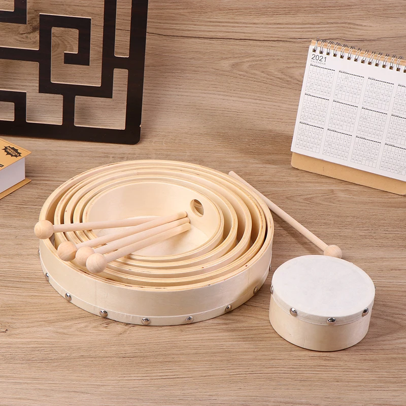 Деревянный барабан с набором барабанных палочек 4/6/7/8/9/10 дюймов ручной