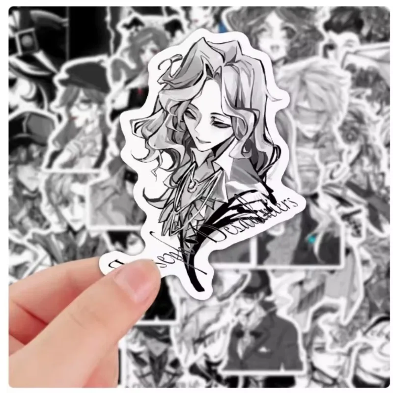 Стикеры черно-белые с персонажами мультфильмов 10/52 шт.