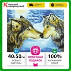 Картина по номерам Остров Сокровищ Волки, 40х50 см, на подрамнике, с акриловыми красками и кисточками