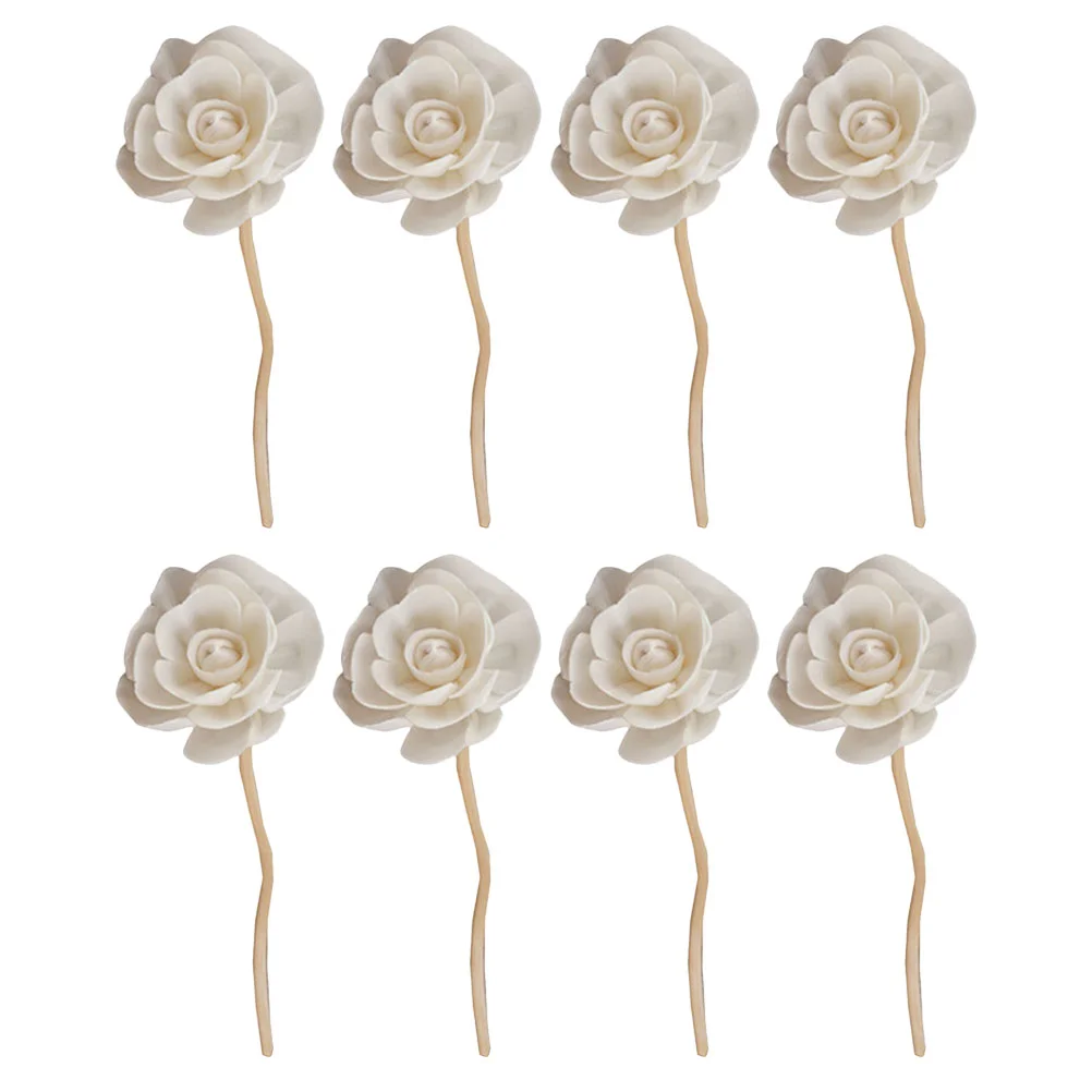 

8 Pcs Rattan Sola Flower Aromatherapy Vines Bedroom Diffuser Accessories Sticks Flowers White Home Decor Rattans Fragrance Reed