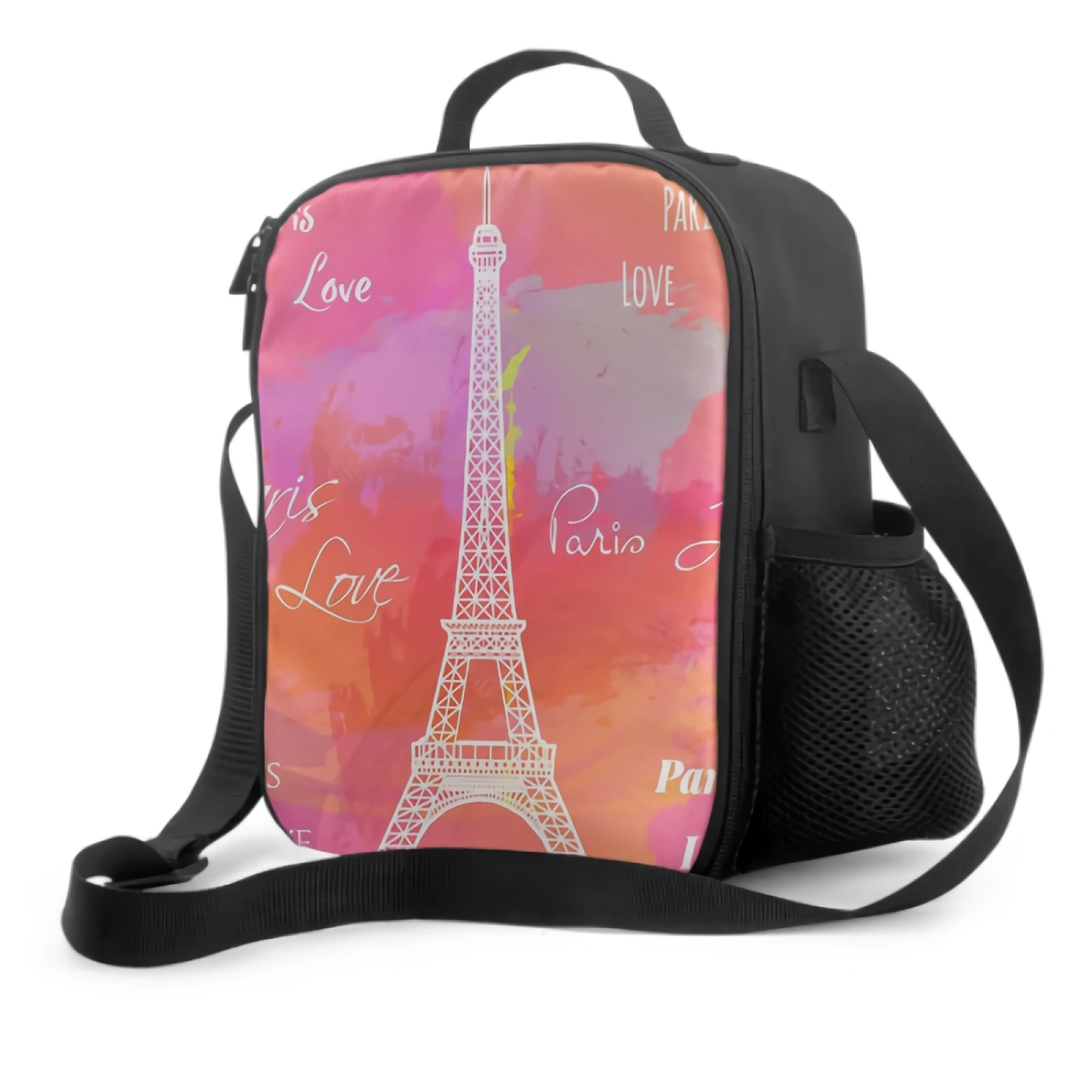 

Love Insulated Lunch Box for Girls Boys Leakproof Portable Lunch Bags with Adjustable Shoulder Strap Reusable Cooler Tote Bag