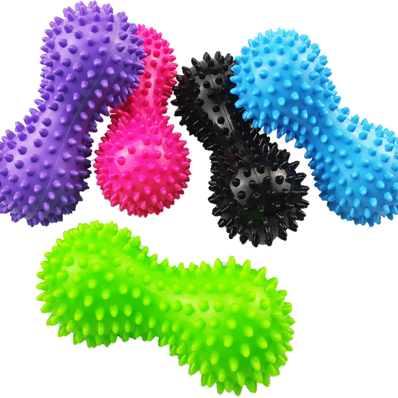 

Peanut Shape Massage Ball Relax Muscle Yoga Exercise Fitness Ball to Relieve the Body Hands Feet of Exhaustion PVC Prick Ball