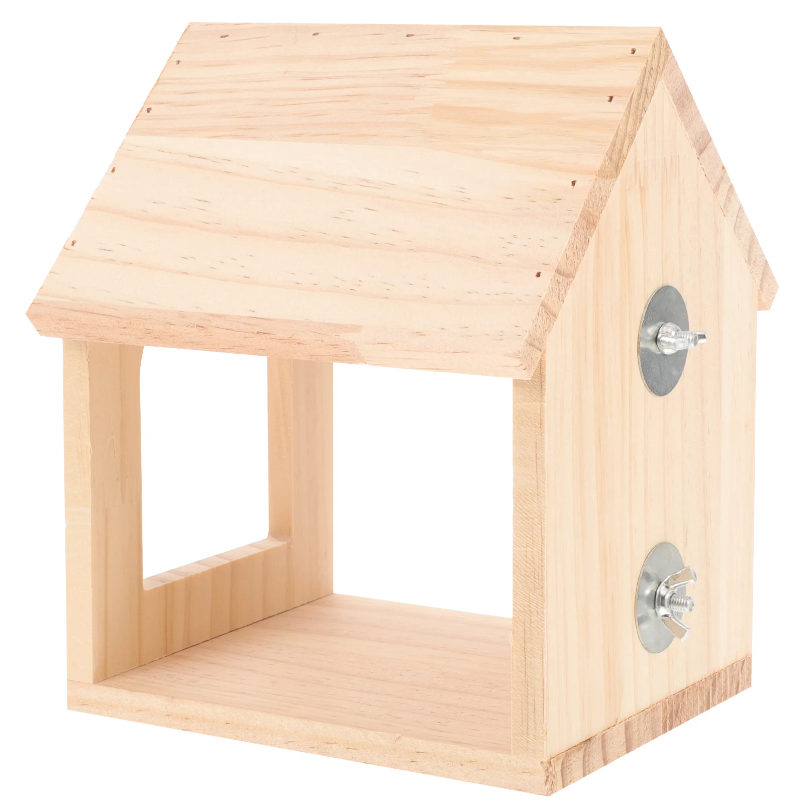 

Bird Feeders Wood Nest Windproof Birds Supplies Wooden Hanging Breeding Natural House