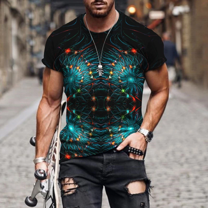 

Футболка мужская оверсайз с 3D-принтом «Tentacle», модная повседневная Свободная рубашка с круглым вырезом, уличный Топ, лето