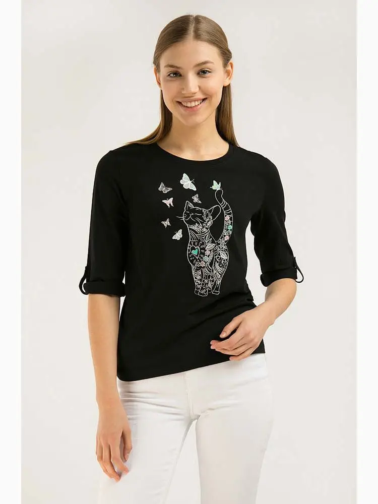 Finn flare T-shirt for women Oversized shirt Denim Cotton t-shirts men Linen |