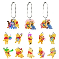 disney pooh and piglet animated pictures pendants wallet buckles keychain pendants fashion taste resin acrylic accessories