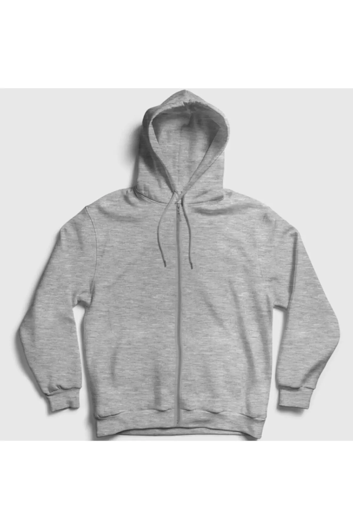 

Women's Sweatshirt Unisex Gray Plain Unprinted Zippered Hoodie Tt Hoodies Fashion All Season New Pullovers Fleece lovers Fleece