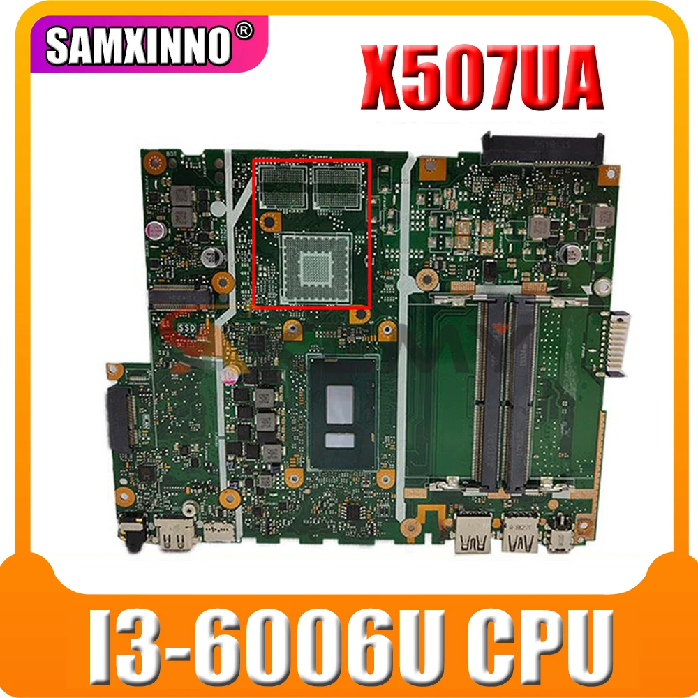 

X507UB подходит для ASUS X507U X507UA X507UBR X507URA Y5000UB материнская плата для ноутбука I3-6006U 100% ТЕСТ ОК