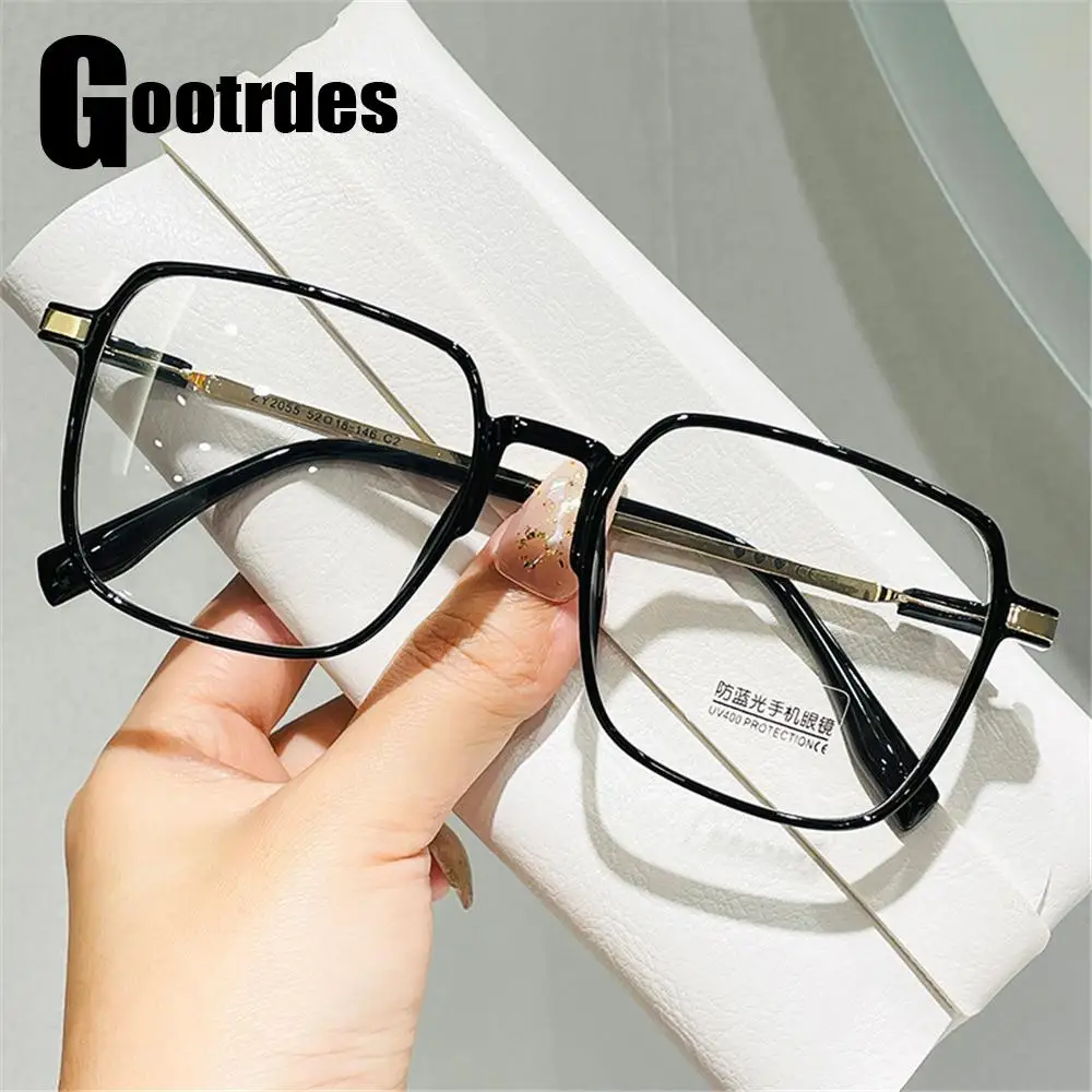 

Модные очки в прозрачной оправе для женщин, очки для близорукости в стиле ретро, большие квадратные очки для близорукости, популярные прозр...