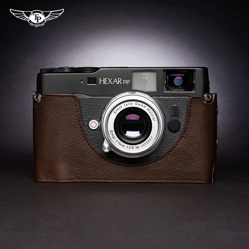 Чехол ручной работы из натуральной кожи для камеры KONICA Hexar RF
