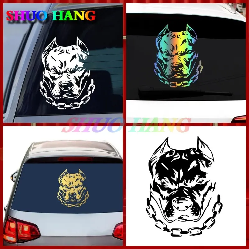 

Pitbull Dog Car Sticker Waterproof Vinyl Decal Stickers Pegatinas Para Coche Car Accessories Trunk car racing fierce dog