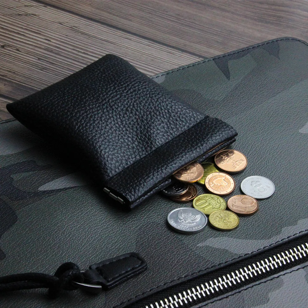 

Men Wallet Genuine Leather Key Wallet Trifold Men Key Organizer Wallet Keychain Pouch Cover Card Holder Case for Keys Coin Purse
