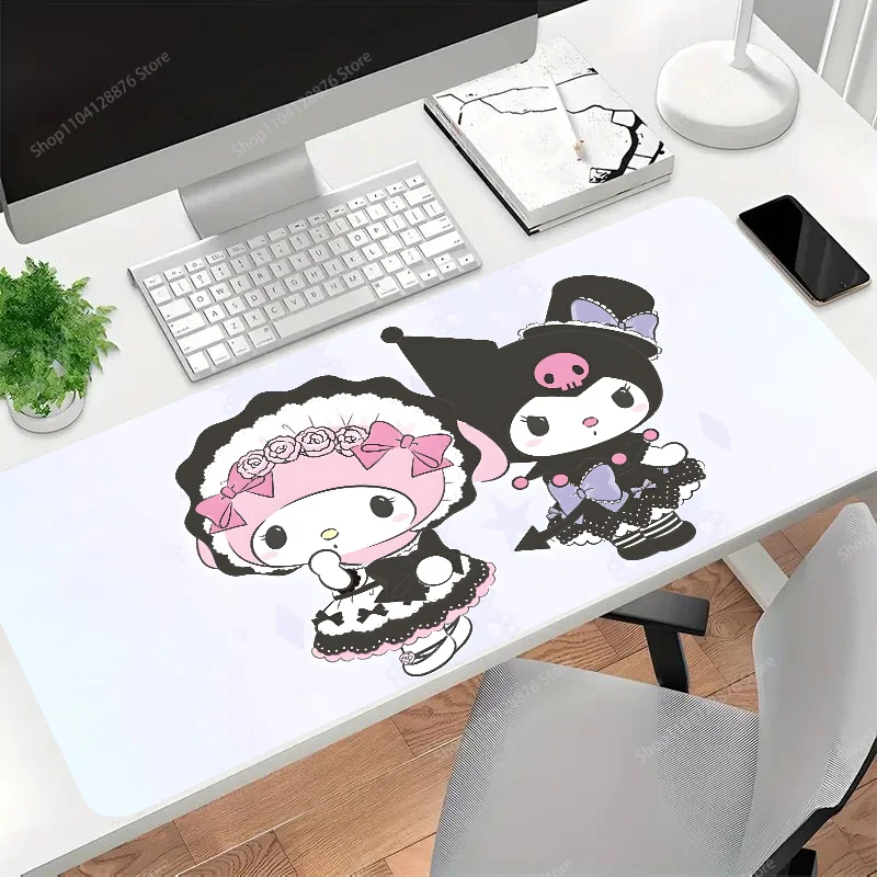 Cut Cartoon M-My M-Melody A-and K-Kuromi Mousepad Gaming Gamer Pc Accessories Deskmat Keyboard Mat Desk Protector Mause Pads
