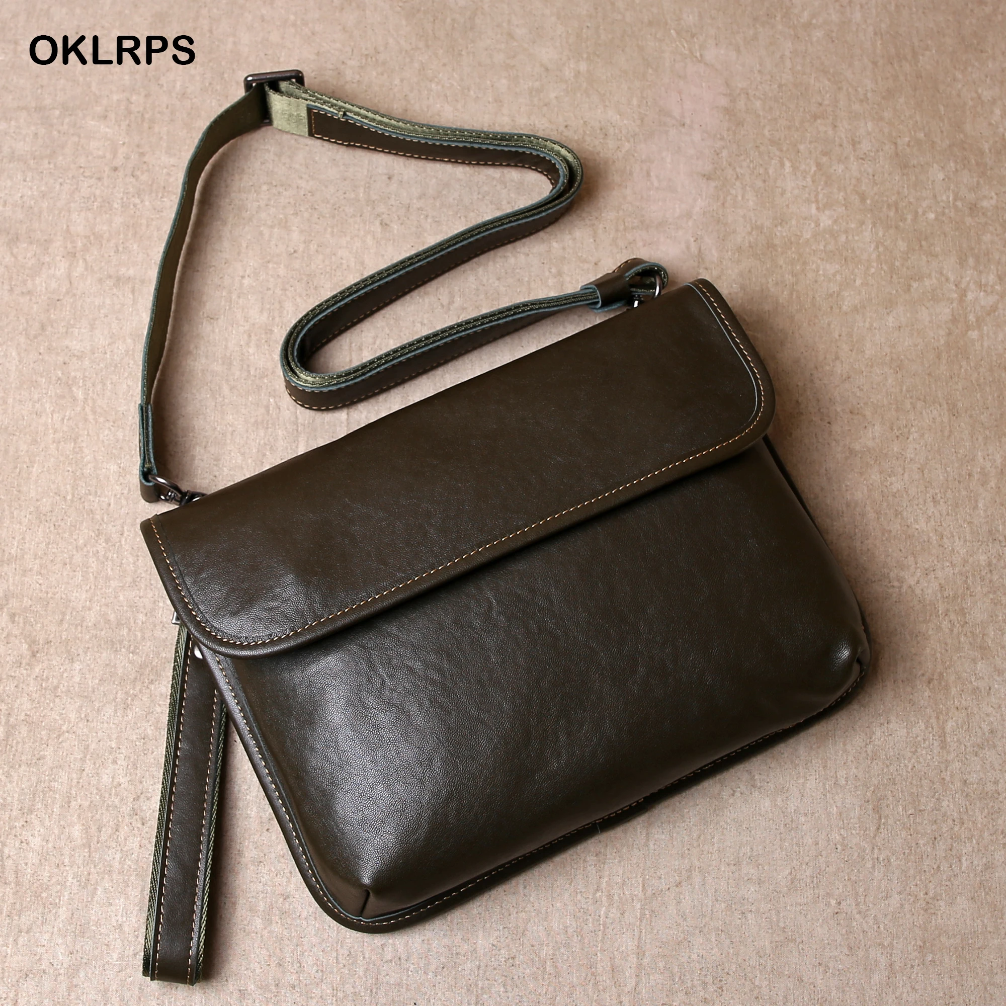 Фото Высококачественная сумка на одно плечо из воловьей кожи Lmported, молодежная и модная сумка через плечо, клатч из натуральной кожи, сумка подмышки №1