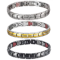 women healing fir 4in1 magnetic titanium bio energy bracelet for men blood pressure negative ions germanium bracelets accessory